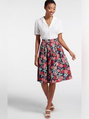 NWOT MODCLOTH The Swing of Things A-Line Skirt in Juicy Pomegranate Print